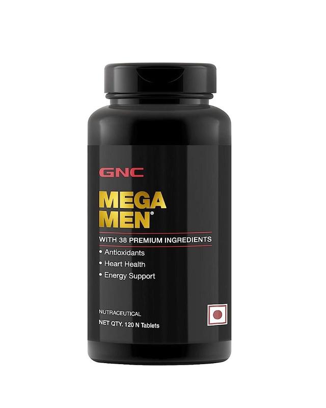 GNC Mega Men Multivitamin for Men | Strengthens Immune System | Promotes Prostate & Eye Care | Boosts Focus | Improves Overall Health | Formulated In USA | 38 Premium Ingredients | 120 Tablets
